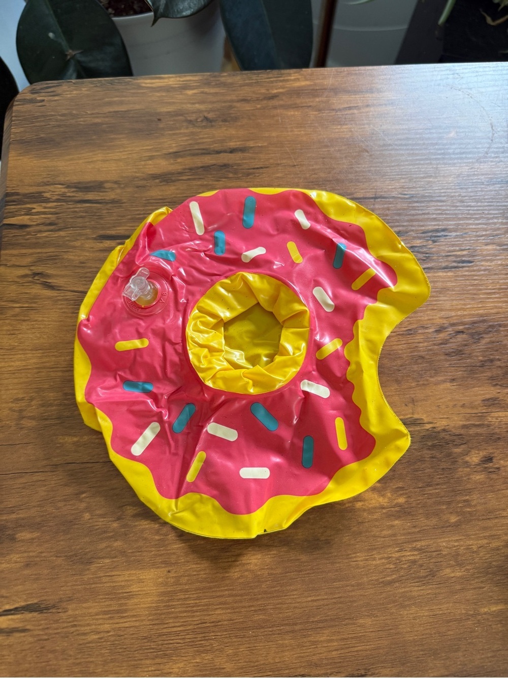 Donut drink floatie Pink & Yellow with Sprinkle Print